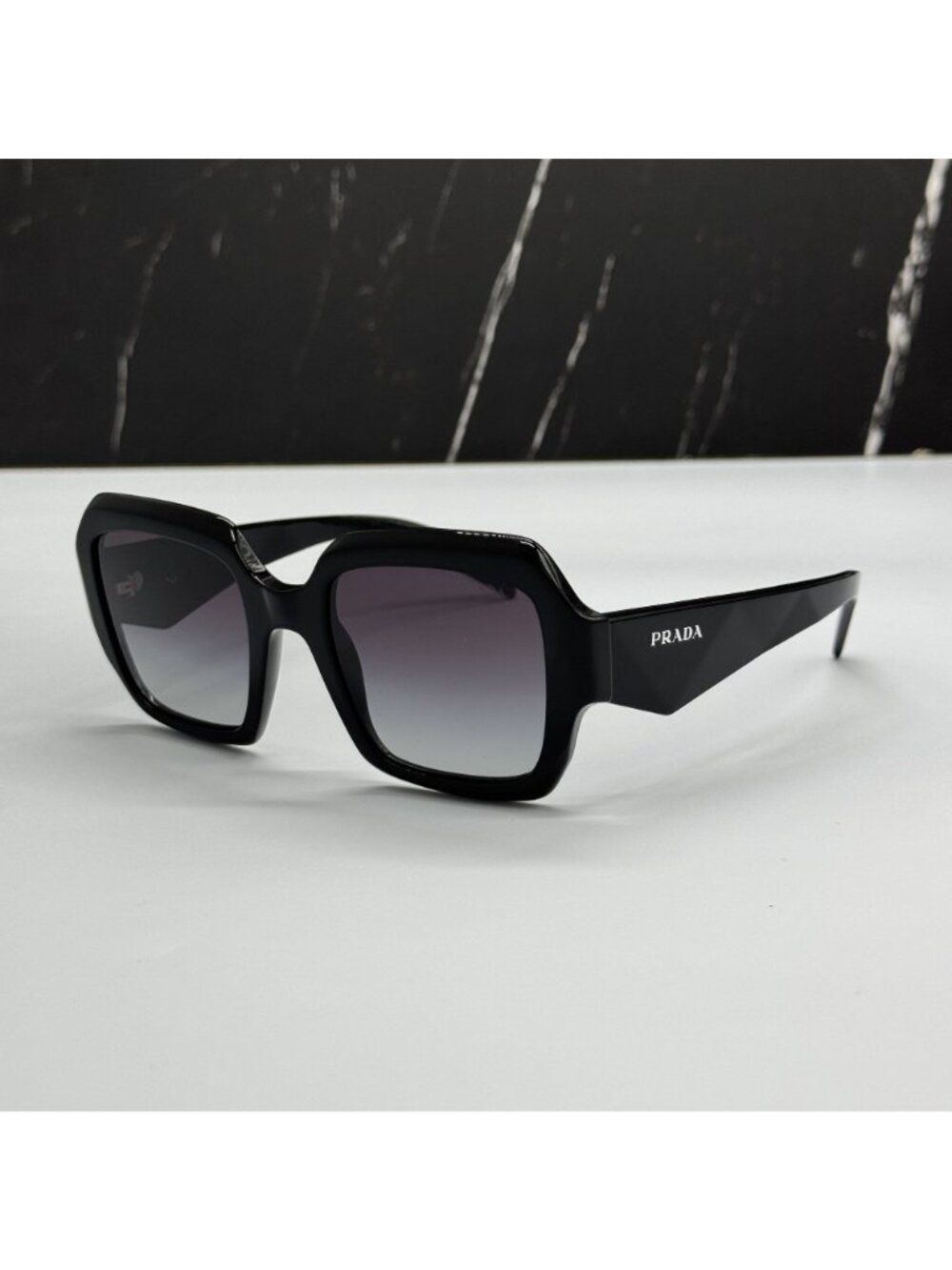 NEW PRADA PR28ZS 16K90A SUNGLASSES PR 28ZS 16K90A OVERSIZED BLACK WOMEN SPR 28Z - Picture 7 of 10